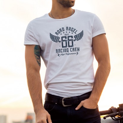 T-shirt biker vintage route 66 2