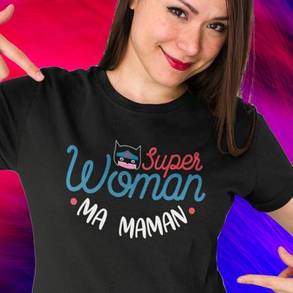 Tee shirt fete des meres super woman