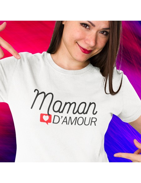 T shirt fete des mere maman d'amour