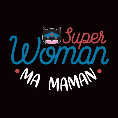 Tee shirt fete des meres super woman 2