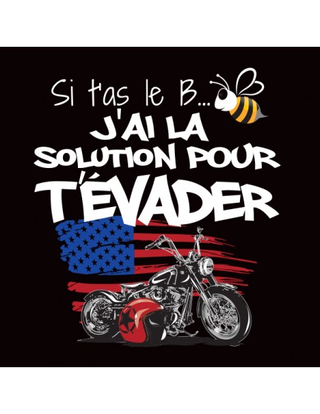 Tee shirt motard humour si t'as le bourdon