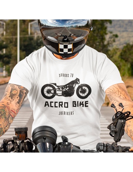 T-Shirt Moto homme L'Entourloop Motorcycle modèle Aviator chiné