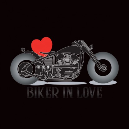 T-shirt biker in love 2