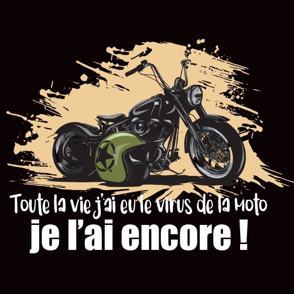 T-shirt motard humour virus de la moto T-shirt motard humour virus de la moto
