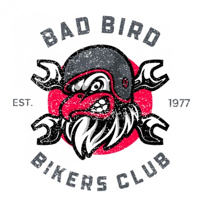 Tee shirt moto vintage bad eagle 2