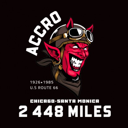 T-shirt moto RN66 2448 miles 2