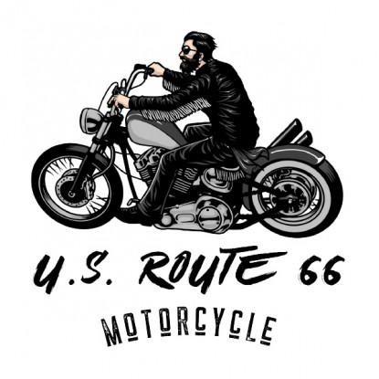 T-shirt motard us route 66 2