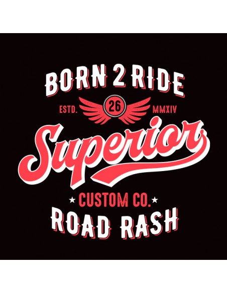 T shirt vintage motard Born 2 ride