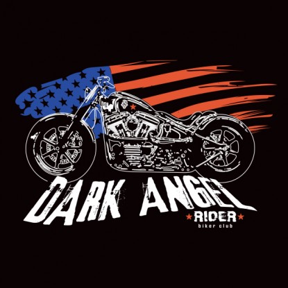 T shirt moto vintage bobber Dark Angel 2