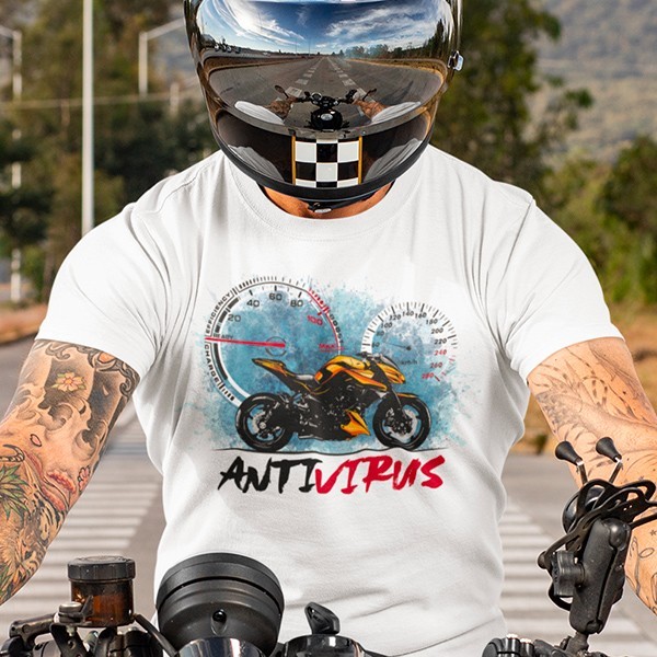 Tee shirt humour motard