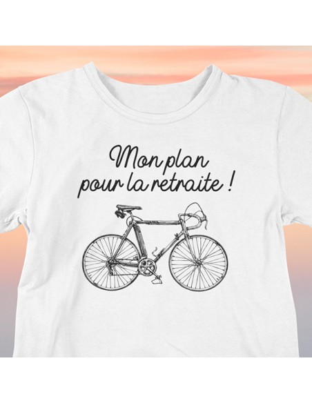 T shirt vélo vintage mon plan retraite