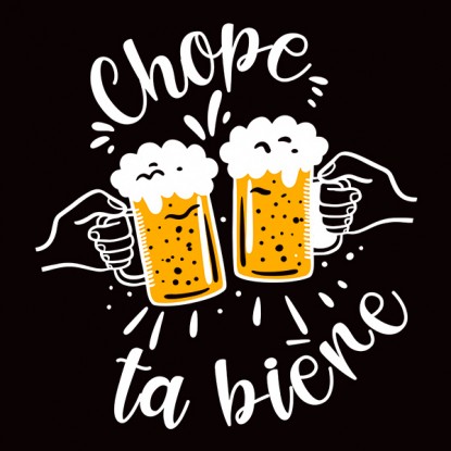 Tee shirt alcool humour chope ta bière 2