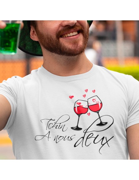 Tee shirt humour apero chin à nous deux