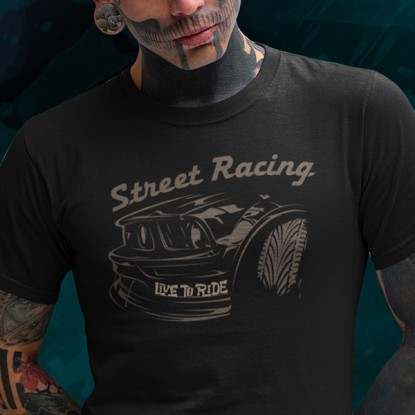 T shirt automobile vintage street racing