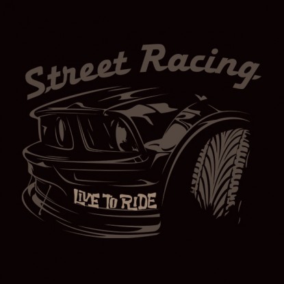 T shirt automobile vintage street racing 2