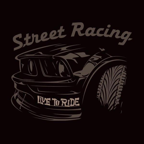 Tshirt automobile vintage street racing Tshirt automobile vintage street racing