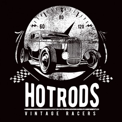 T-shirt auto vintage Hot Rods 2