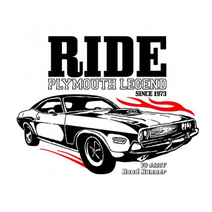 T shirt auto vintage Plymouth 2