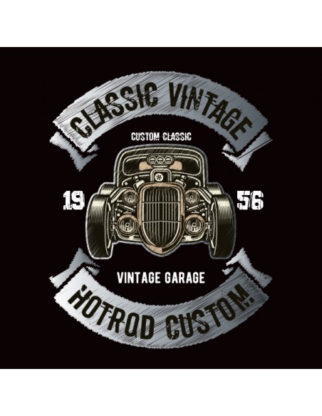 Tshirt automobile vintage Hot Rod Custom