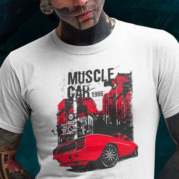 Tee shirt vintage automobile muscle car