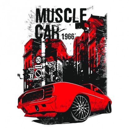 Tee shirt vintage automobile muscle car 2