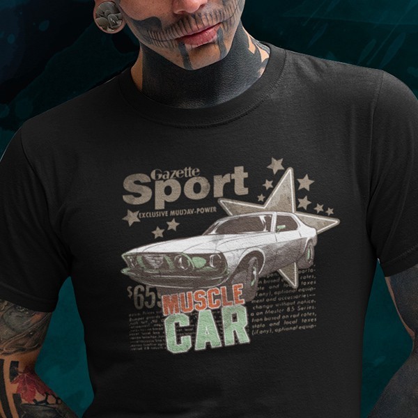 Tee shirt vintage auto muscle car