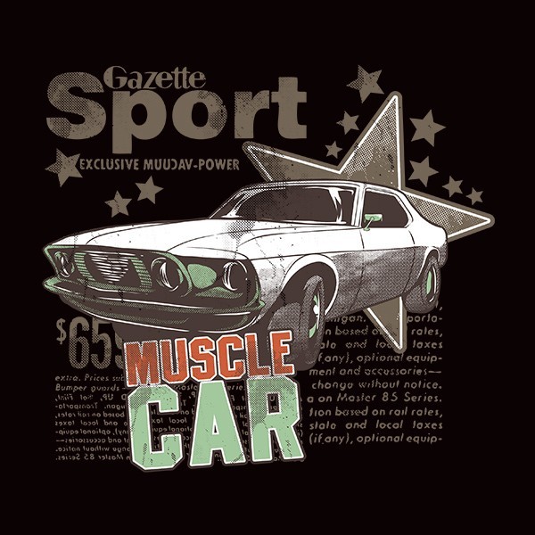 T-shirt vintage auto muscle car T-shirt vintage auto muscle car