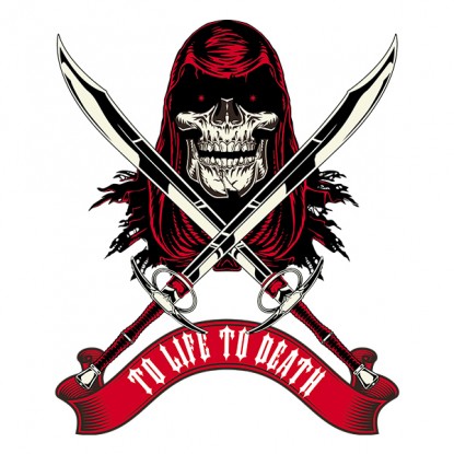 T-shirt humour noir tête de mort 2