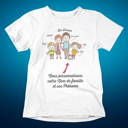 Tee shirt humour famille personnalisé