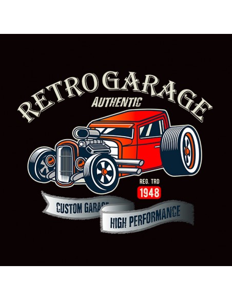 Tshirt vintage automobile rétro garage