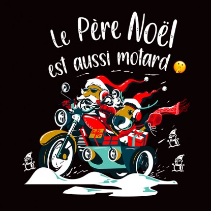 Tee shirt le Père Noël est aussi motard 2