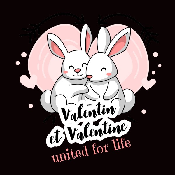 T-shirt amour Valentin Valentine T-shirt amour Valentin Valentine