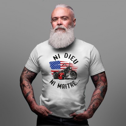 T-shirt biker homme ni dieu ni maître 2