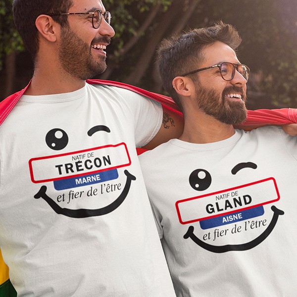 T shirt personnalisé humour département T shirt personnalisé humour département