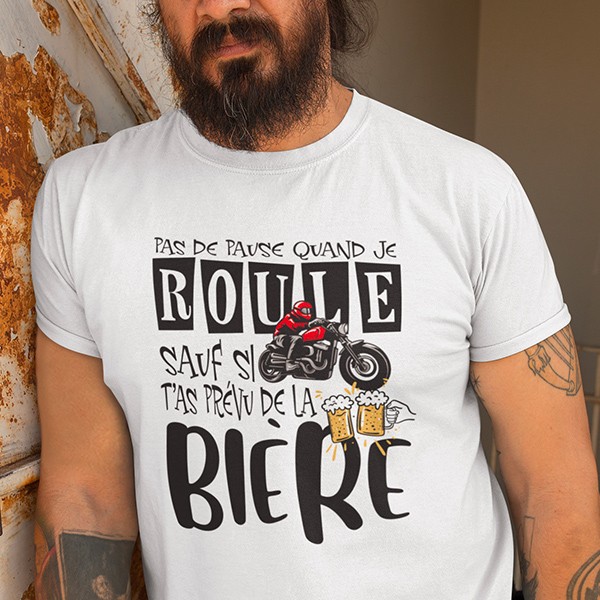 Tee-shirt humour moto