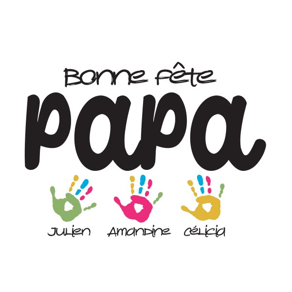T shirt personnalisé fete des peres 3 prénoms T shirt personnalisé fete des peres 3 prénoms