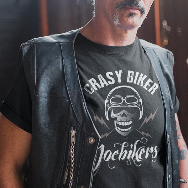 Tee shirt moto Joebikers Crasy biker