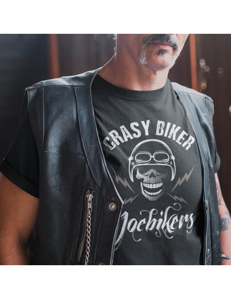 Tee shirt moto Joebikers Crasy biker