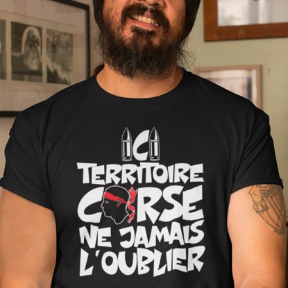 Tee shirt humour ici territoire Corse