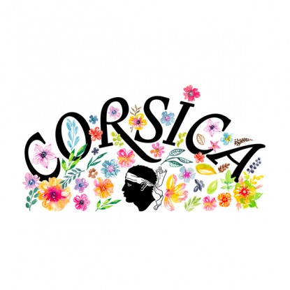Tee shirt Corse fleurs Corsica 2