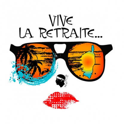 Tee shirt humour Corse retraite 2