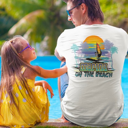 Vintage t shirt Marina on the beach 2