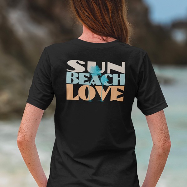 T-shirt vintage sun beach love