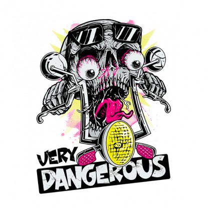 T-shirt humour biker very dangerous 2
