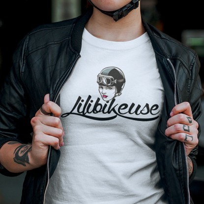 Tee shirt moto femme lili bikeuse