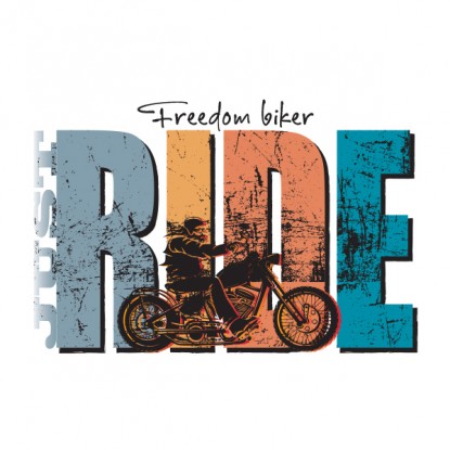 T shirt biker vintage just ride 2