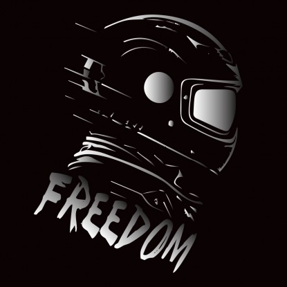 Tee shirt moto vintage freedom 2