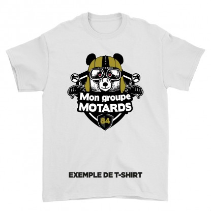 T-shirt blanc personnalisé pour groupe motards 2