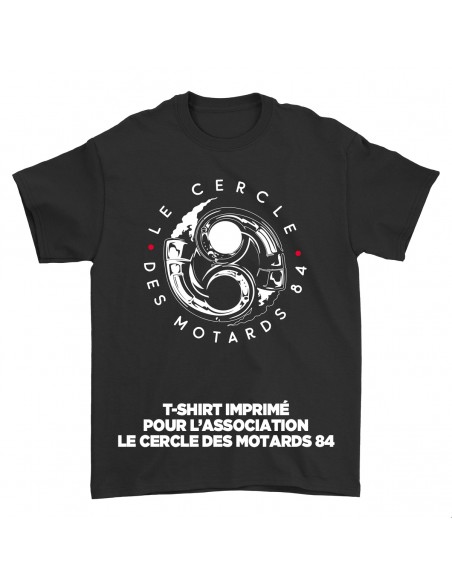 T-shirt noir personnalisé pour un groupe motards