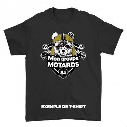 T-shirt noir personnalisé pour un groupe motards 2